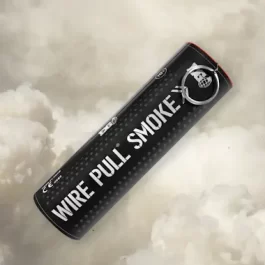 White wire pull smoke grenade firework