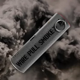 Black wire pull smoke grenade firework