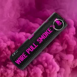 Pink wire pull smoke grenade firework