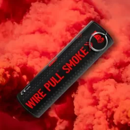 Red wire pull smoke grenade firework
