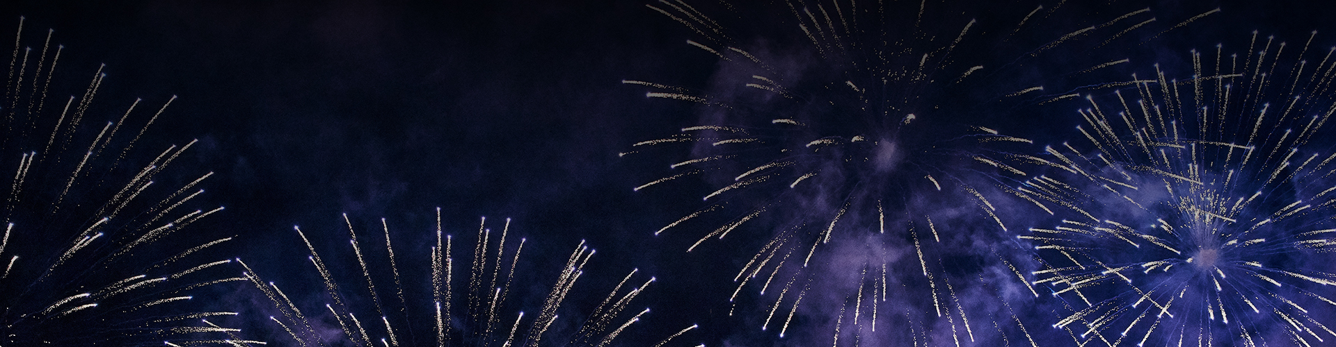 Bright fireworks display lighting up the night sky.